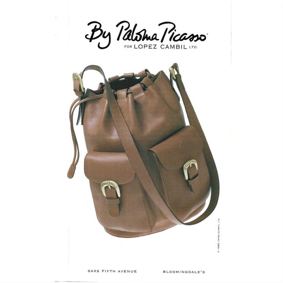 Paloma Picasso Lopez Cambil Handbag 1995 Vintage Print Ad 8 inch - Picture 4 of 4
